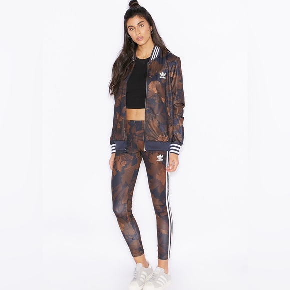 adidas Pants - Adidas Leaf Jacket/Leggings Set EUC